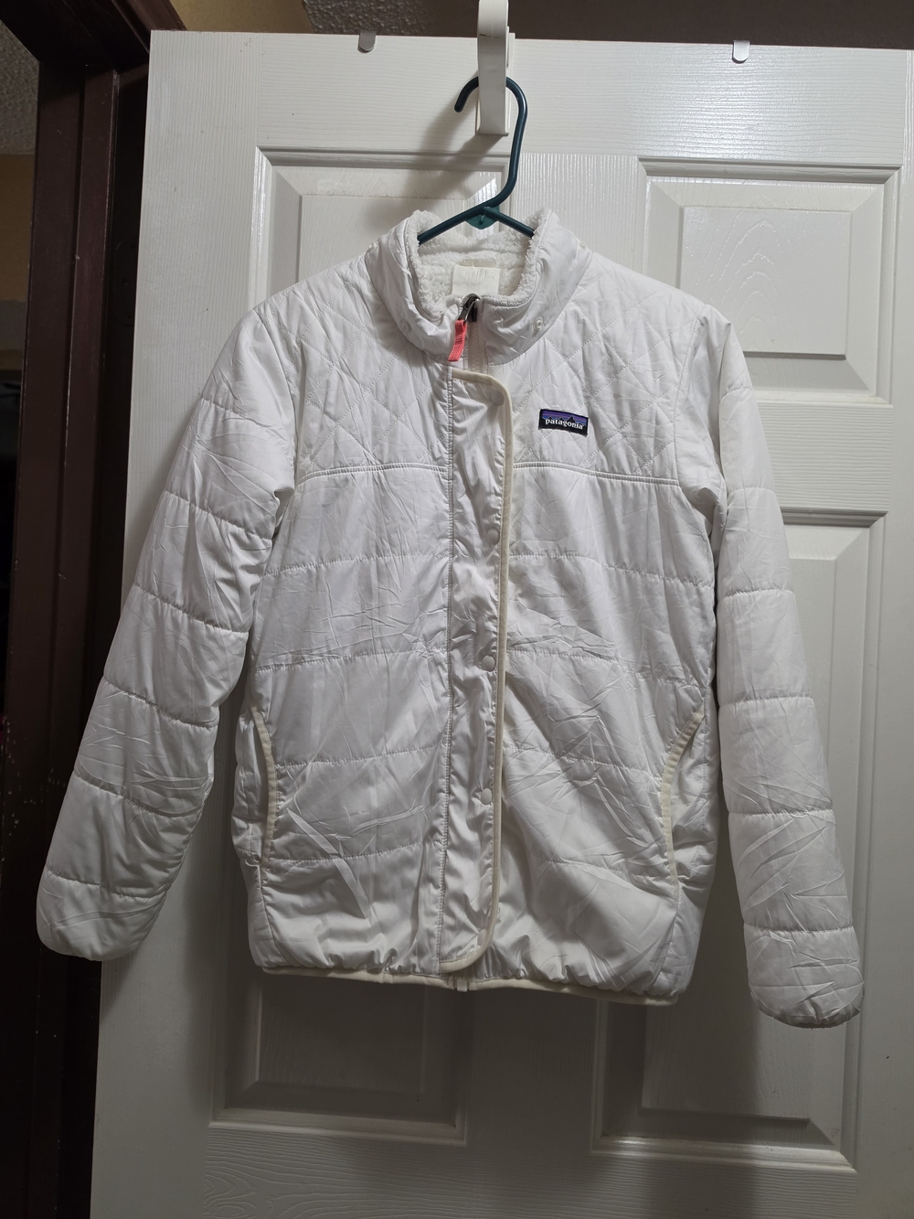 Patagonia Kids White Lightweight Quilted Jacket